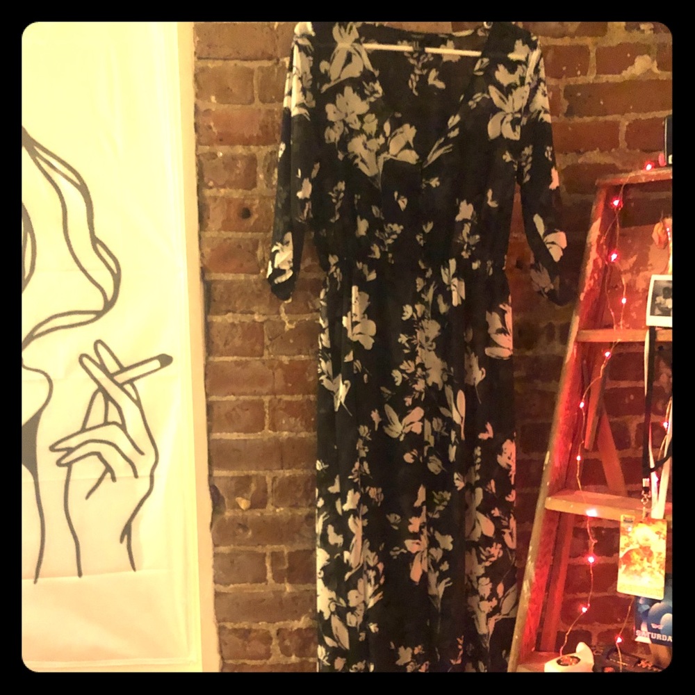 Kimono Slip Floral Maxi Dress